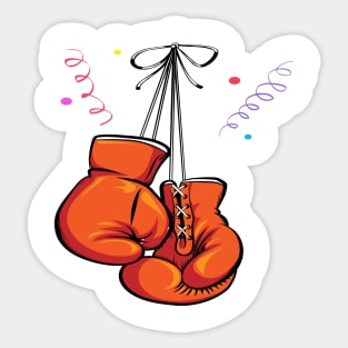 gloves boxing desigb for boxing day Sticker